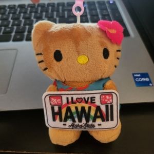 Hello Kitty Hawaii Brown Keychain
